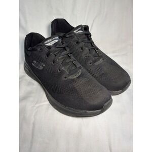 Skechers Arch Fit Mens Black Mesh Walking Running Shoes 149057W Wide Fit 11